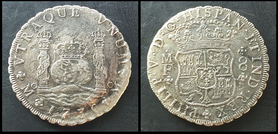 Shipwreck-Coin-With-Low-Specific-Gravity-1736-8-Real-